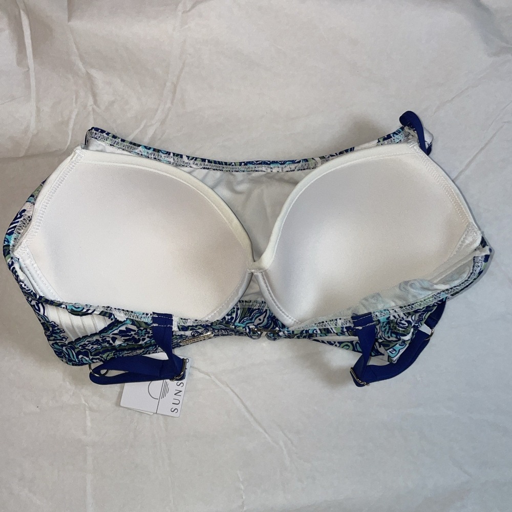 SUNSETS Cape Cod Sweetheart Bikini Swim Top, US 34DD, Bra Insert NWT - Picture 6 of 8